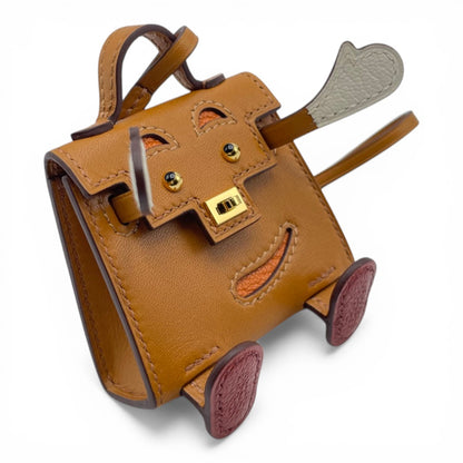 プレオウンドエルメス ケリードールチャーム ナチュラルサブレ/オレンジ/ナタ/ブリック タデラクト U刻印