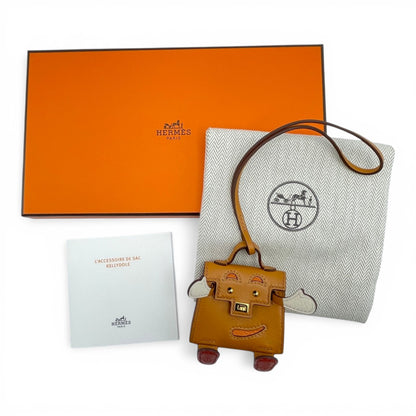 プレオウンドエルメス ケリードールチャーム ナチュラルサブレ/オレンジ/ナタ/ブリック タデラクト U刻印