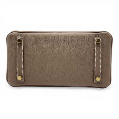 プレオウンドエルメス バーキン 25 エトゥープ トゴ ゴールド金具 G刻印