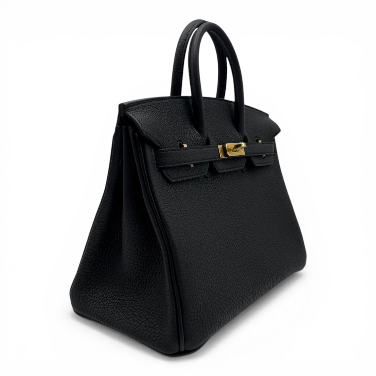 プレオウンドエルメス バーキン 25 ノワール トゴ ゴールド金具 K刻印