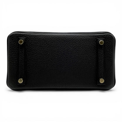 プレオウンドエルメス バーキン 25 ノワール トゴ ゴールド金具 K刻印