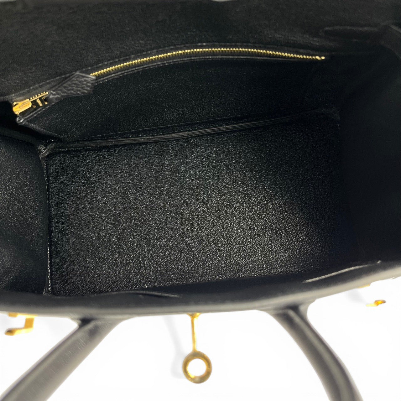 プレオウンドエルメス バーキン 25 ノワール トゴ ゴールド金具 K刻印