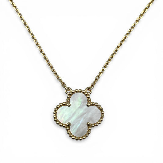 プレオウンドヴァンクリーフ＆アーペル ヴィンテージアルハンブラ ペンダント VCARA45900 マザーオブパール イエローゴールド