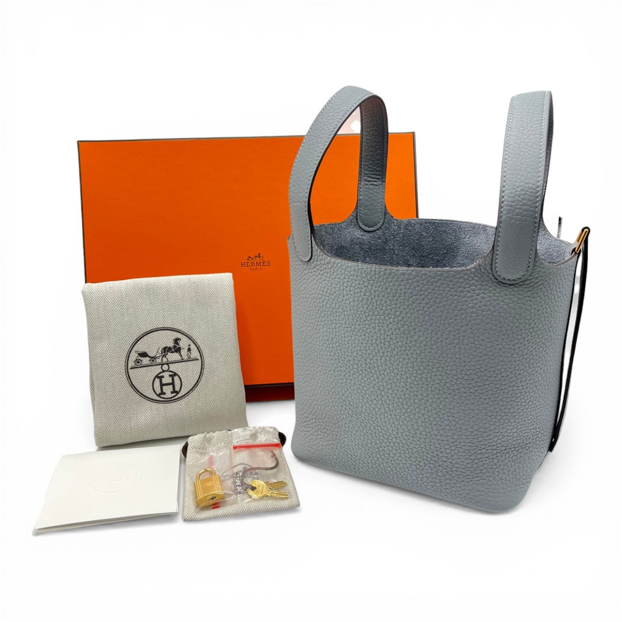 プレオウンドエルメス ピコタンロック PM グリパンタン トリヨンクレマンス ゴールド金具 K刻印