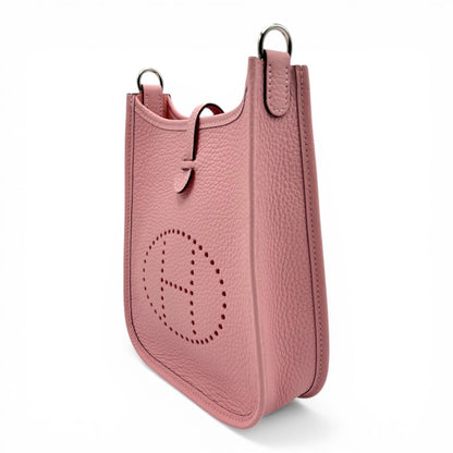 プレオウンドエルメス ミニエヴリン アマゾーヌ TPM ローズサクラ トリヨンクレマンス シルバー金具 K刻印